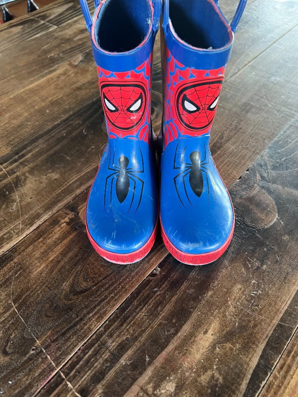 Marvel Spiderman Rain boots  Size 9/10